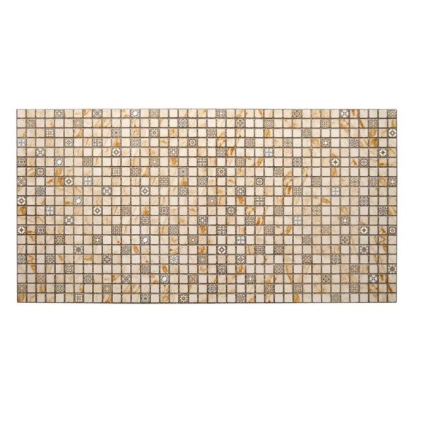 Panou decorativ, PVC, model mozaic, nuante portocaliu murdar, 96x48.5cm - imagine 1