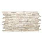 Panou decorativ, PVC, model piatra 3D, nuante crem, 96x48.5 cm