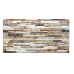 Panou decorativ, PVC, model piatra 3D, nuante maro si negru, 96x48.5cm