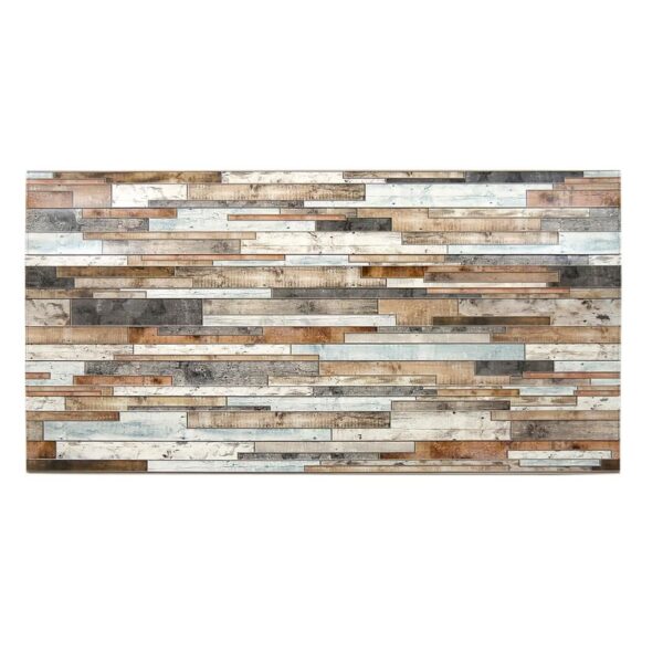 Panou decorativ, PVC, model piatra 3D, nuante maro si negru, 96x48.5cm - imagine 1