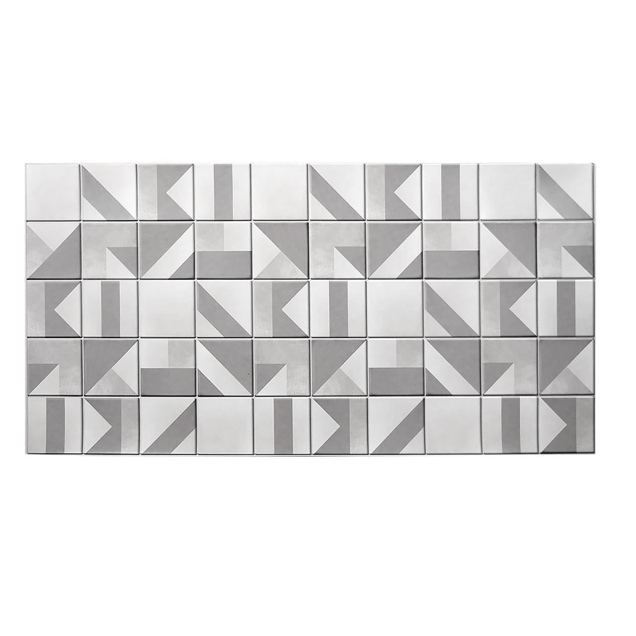11769072_big.jpg Panou decorativ, PVC, model marmura, geometric, alb si gri, 96x48.5cm - imagine 1