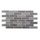 Panou decorativ, PVC, model caramida 3D, nuante cenusiu inchis, 96x48.5cm