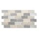 Panou decorativ, PVC, model textil 3D, nuante gri pastel, 96x48.5cm