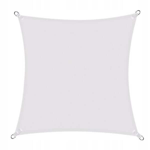 Copertina parasolar, patrata, inele metalice, gri deschis, 5x5 m, Springos - imagine 1