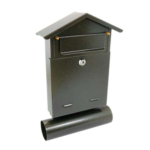 11769318_big.jpg Cutie postala, cu loc pentru ziar, auriu, format B6, 23x7x37.5 cm, Damech - imagine 1