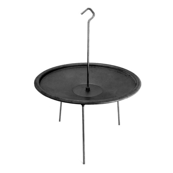 Disc pentru gratar, fonta, tip grill, cu picioare si agatator, 50 cm, Barbeque  - imagine 1