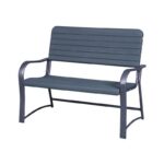 Banca de gradina, plastic, structura metal, 117x68x92 cm, New Style