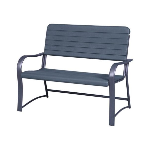 Banca de gradina, plastic, structura metal, 117x68x92 cm, New Style - imagine 1