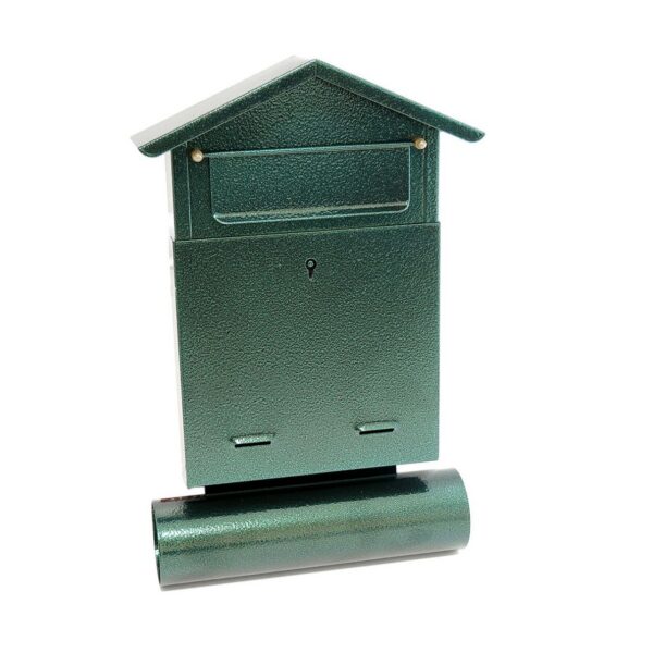 Cutie postala, cu loc pentru ziar, verde, format B6, 23x7x37.5 cm, Damech - imagine 1