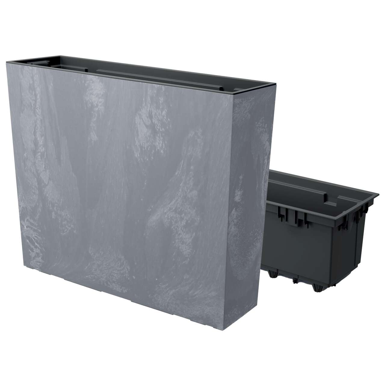 11871239_big.jpg Jardiniera decorativa, Urbi Case Beton Effect, 58x18x49.8 cm, gri, Prosperplast - imagine 1