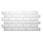Panou decorativ, PVC, model caramida 3D, gri, 96x48.5 cm