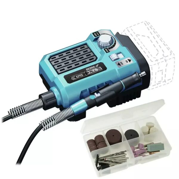 Mini polizor cu accesorii, 18V Li-ion (acumulator neinclus), tija 3.2 mm, SAS+ALL, Dedra - imagine 1
