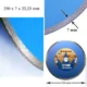 Disc diamantat, placi ceramice, taiere umeda, 230 mm/22.23 mm, Richmann - imagine 5