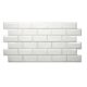 Panou decorativ, PVC, model caramida 3D, alb, 96x48.5 cm