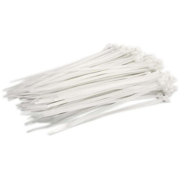 Coliere, fasete, alb, set 100 buc, 900x9 mm, Drel - imagine 1