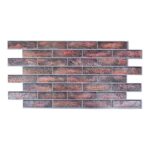 Panou decorativ, PVC, model caramida 3D, maro ars, 96x48.5 cm