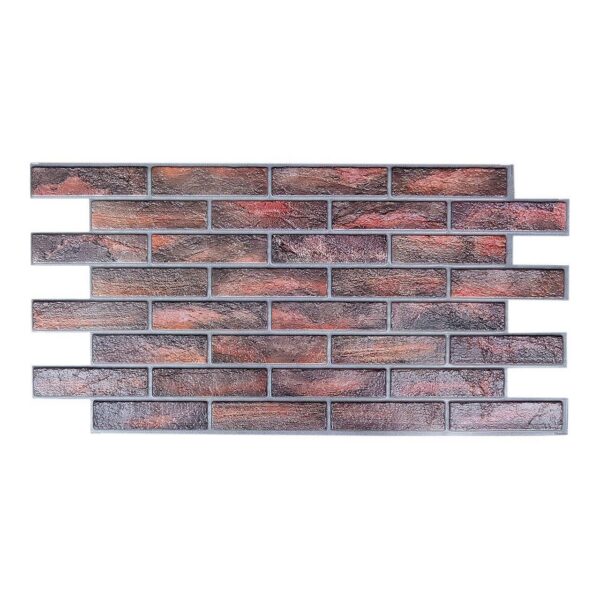Panou decorativ, PVC, model caramida 3D, maro ars, 96x48.5 cm - imagine 1