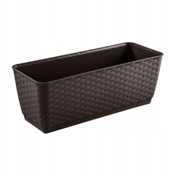 11875436_big.jpg Jardiniera decorativa, Prosperplast, imitatie ratan, maro, 49.2x17.2x17.4 cm - imagine 1