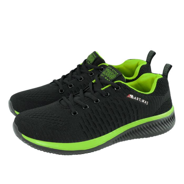 11876205_big.png Pantofi casual, elemente flourescente, talpa spuma Eva, negru si verde, marime 38 - imagine 1