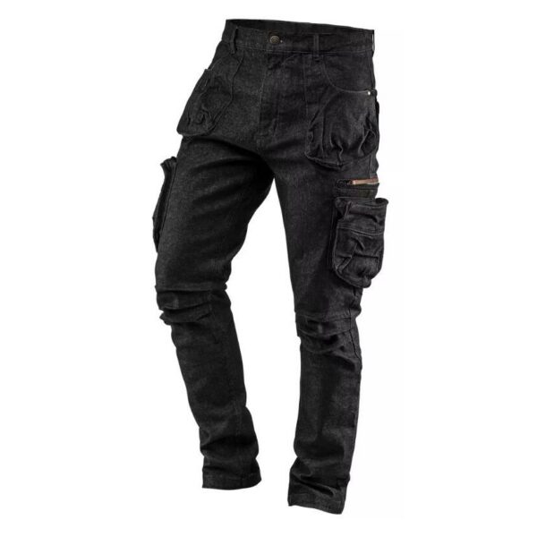 Pantaloni de lucru cu 5 buzunare, model DENIM, negru, marime L, NEO - imagine 2
