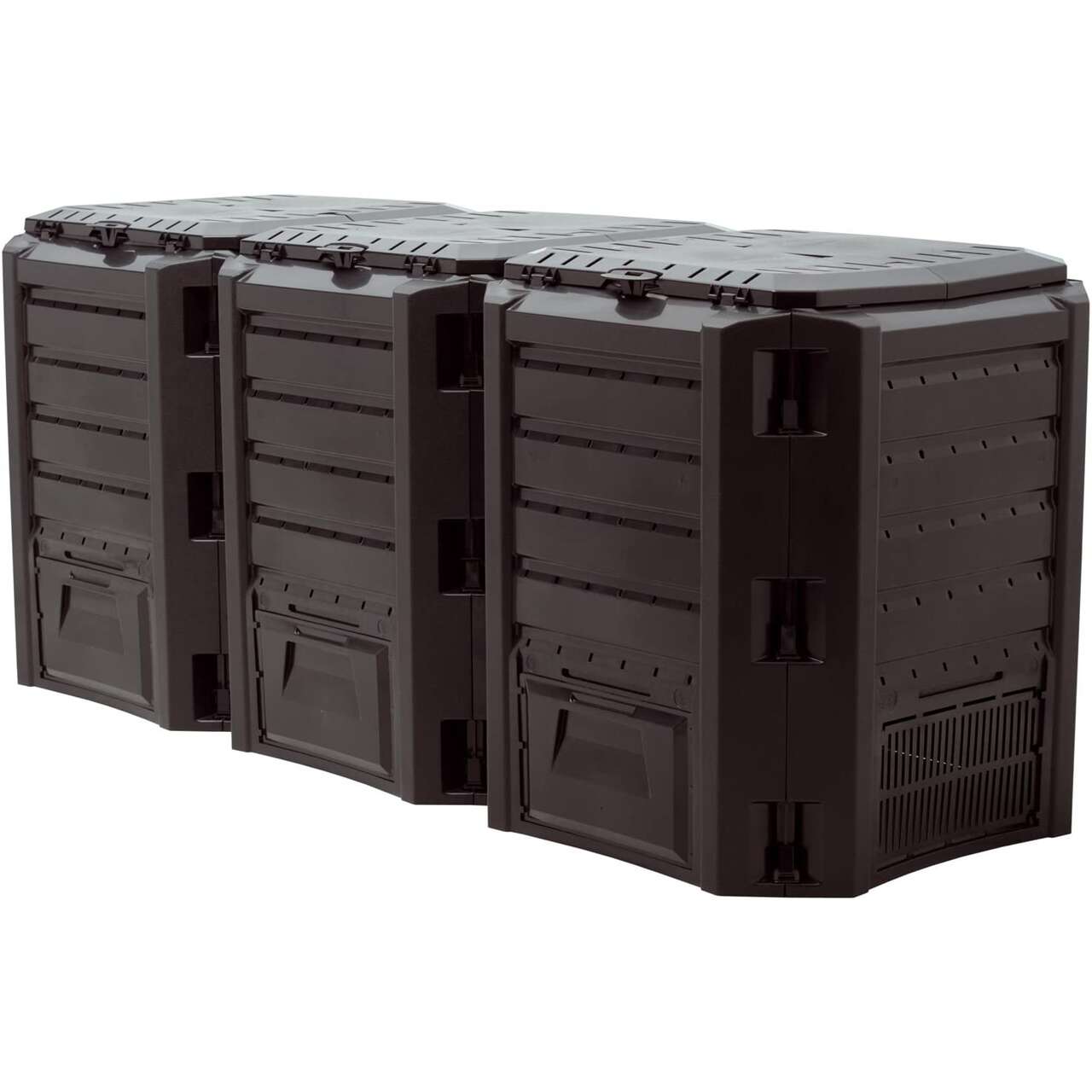 11892209_big.jpg Compostor de gradina, 3 module, Module Compogreen, 1200 L, negru, 198x71.9x82.6 cm, Prosperplast - imagine 1