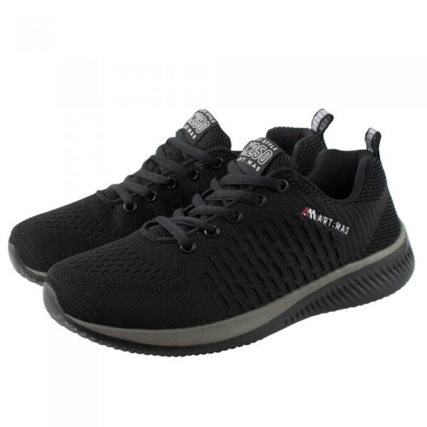 Pantofi casual, textil, talpa spuma Eva, negru si gri, marime 37, ART.MAS - imagine 1