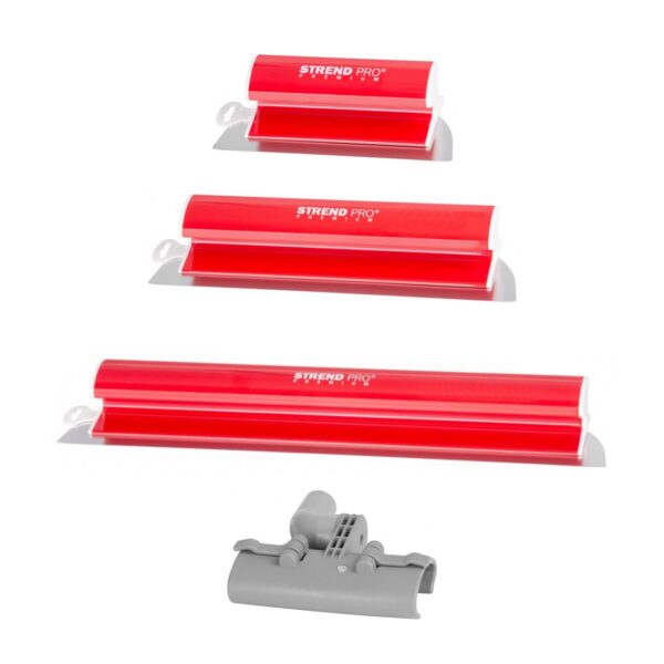 Set 3 gletiere profesionale, inox, suport, 25, 40, 60 cm, Strend Pro - imagine 1