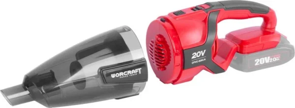 Aspirator auto, 20V Li-ion (acumulator neinclus), cu accesorii, 8 kPa, 600 ml, Worcraft - imagine 12