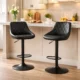 Scaun de bucatarie/bar, Artool, Kast, rotativ, piele ecologica, negru, 45.5x48.5x85-105 cm - imagine 8