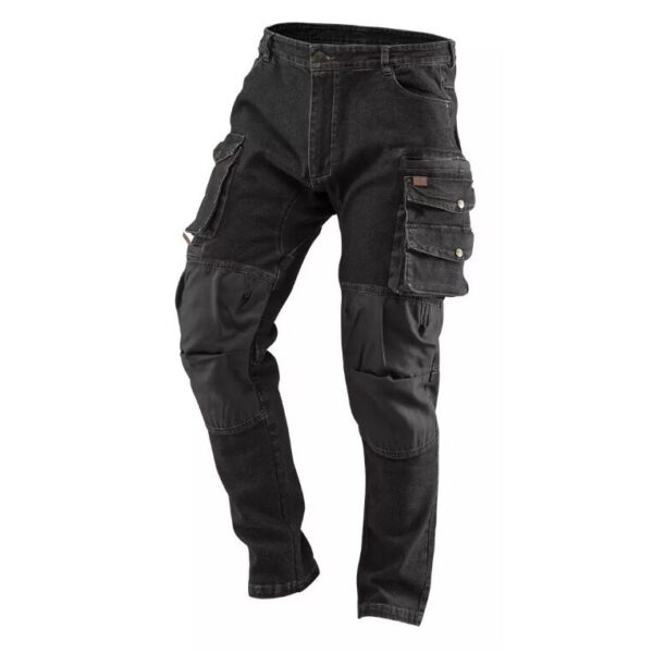 Pantaloni de lucru tip blugi, NEO, model Denim, negru, marimea XL/54 - imagine 2