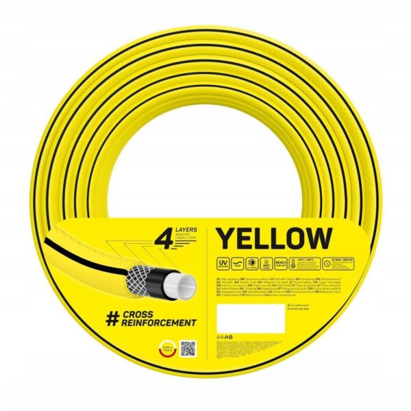 Furtun gradina, Cellfast Yellow, 4 straturi, 3/4'', 20 m - imagine 1