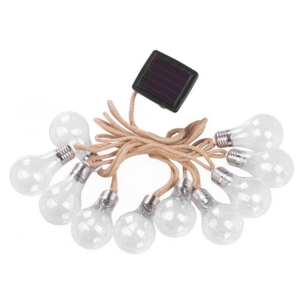 Ghirlanda solara, Strend Pro, tip sirag, de 10 becuri LED, 3.8 m - imagine 1