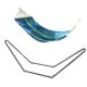 Hamac bumbac cu suport otel, verde si albastru, max 100 kg, 200x100 cm