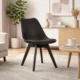 Scaun bucatarie/living, Artool, Mark, PP, lemn, negru, 49x55.5x82.5 cm - imagine 8