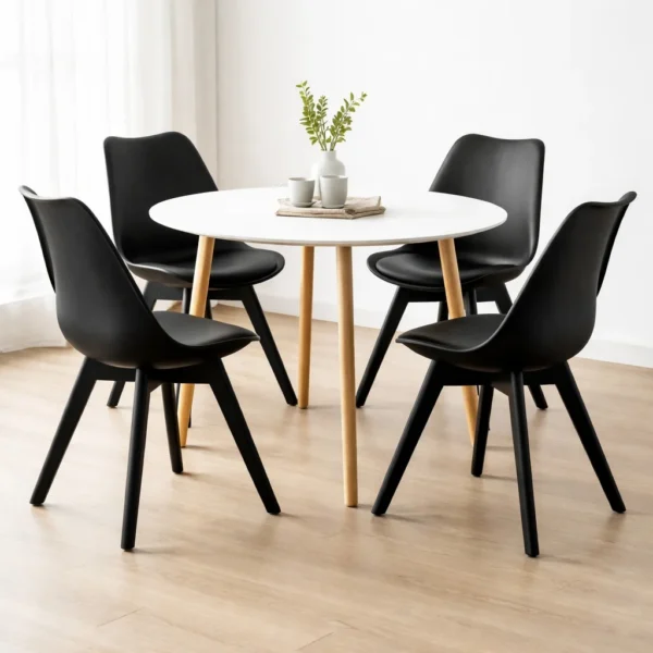 Scaun bucatarie/living, Artool, Mark, PP, lemn, negru, 49x55.5x82.5 cm - imagine 9
