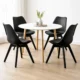 Scaun bucatarie/living, Artool, Mark, PP, lemn, negru, 49x55.5x82.5 cm - imagine 9