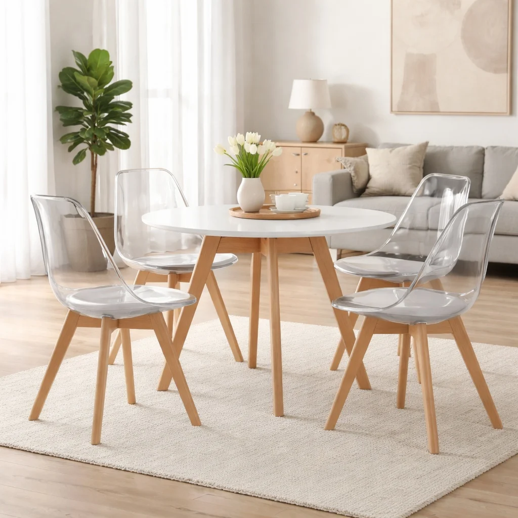 Scaun bucatarie/living, Artool, Mark, PP, lemn, transparent, 49x42x82.5 cm 1 Scaun bucatarie/living, Artool, Mark, PP, lemn, transparent, 49x42x82.5 cm