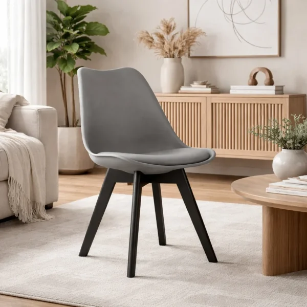 Scaun bucatarie/living, Artool, Mark, PP, lemn, grafit si negru, 49x55.5x82.5 cm - imagine 7