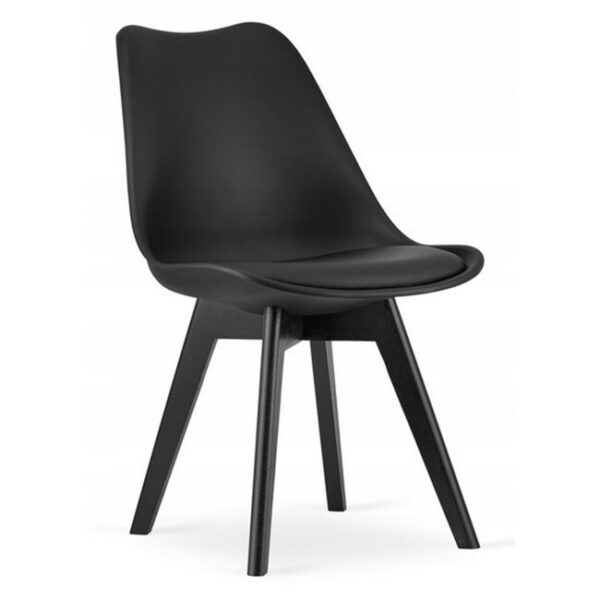 Scaun bucatarie/living, Artool, Mark, PP, lemn, negru, 49x55.5x82.5 cm - imagine 1