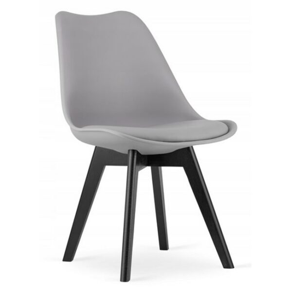 Scaun bucatarie/living, Artool, Mark, PP, lemn, gri si negru, 49x55.5x82.5 cm - imagine 1