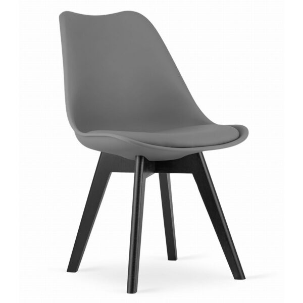 Scaun bucatarie/living, Artool, Mark, PP, lemn, grafit si negru, 49x55.5x82.5 cm - imagine 1