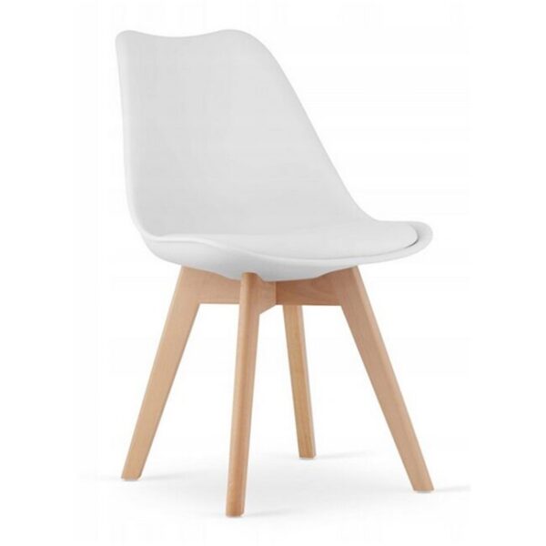 Scaun bucatarie/living, Artool, Mark, PP, lemn, alb, 49x43x82 cm - imagine 1