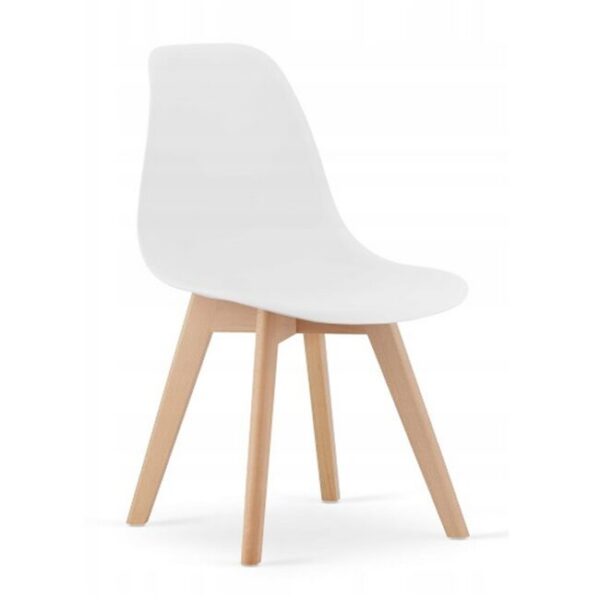 Scaun bucatarie/living, Artool, Kito, PP, lemn, alb, 46x54.5x80 cm - imagine 1