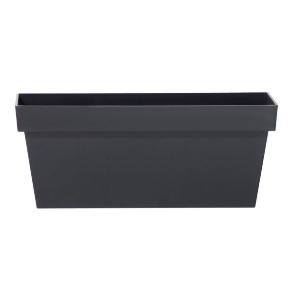 Ghiveci decorativ de flori, Cube Case, dreptunghiular, antracit, 58.7x26.4x23.6 cm - imagine 1
