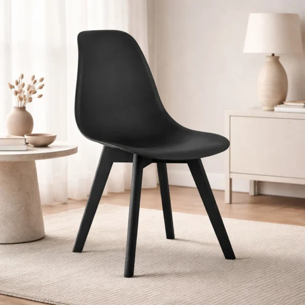 Scaun bucatarie/living, Artool, Kito, PP, lemn, negru, 46x54.5x80 cm - imagine 9
