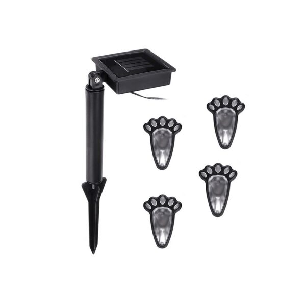 Lampa solara pentru gradina, Verk Group, model urme animal, AA, 1.2 V, set 4 buc, 9x12 cm - imagine 1