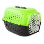 Cusca/geanta pentru transport caine/pisica, Verk Group, plastic, verde si nergu, 48x32x30 cm