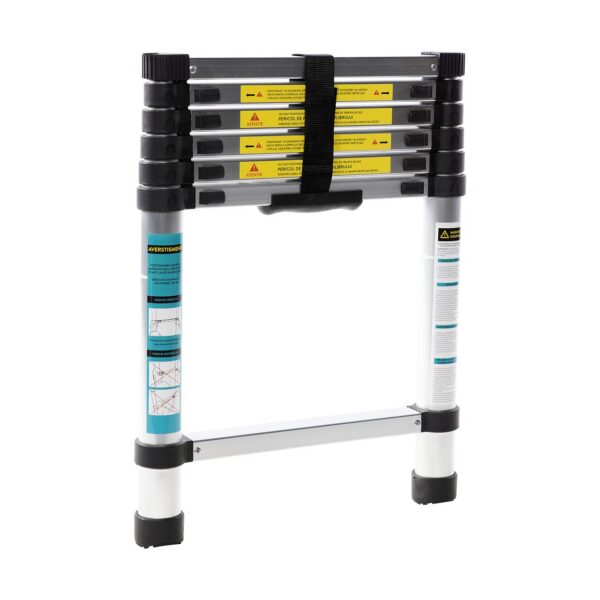 Scara aluminiu telescopica, Detoolz, 7 trepte, 1 tronson, max 150 kg, 0.6-2 m - imagine 1
