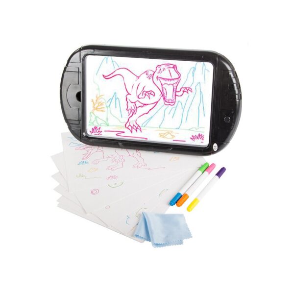 Tableta grafica/desenat pentru copii, Verk Group, 3 markere, LED, 3xAA, 35x20 cm - imagine 1