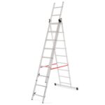Scara aluminiu, Master, 3 tronsoane, 9 trepte, max 150 kg, 2.58-5.69 m